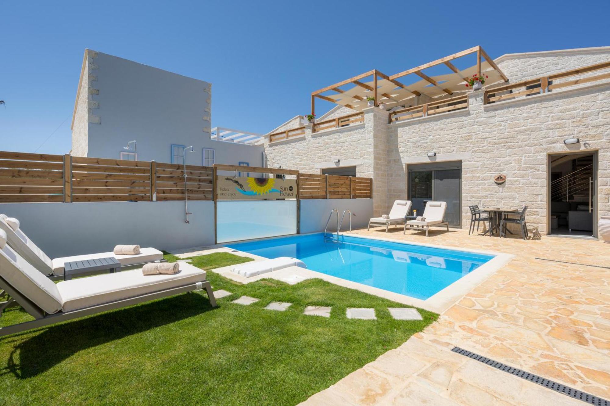 Sun Flower Villas With Sea View Agia Marina Zewnętrze zdjęcie