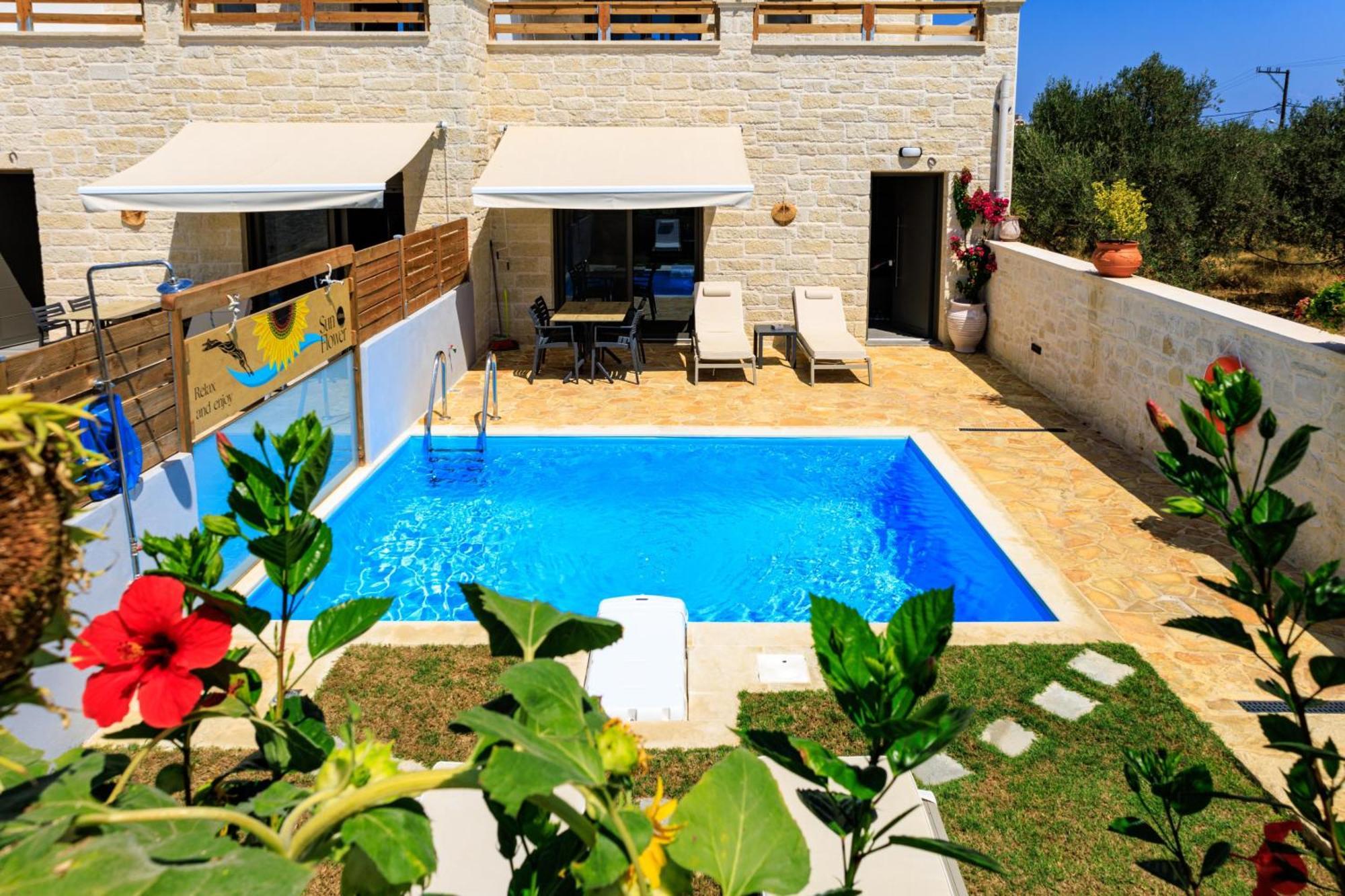 Sun Flower Villas With Sea View Agia Marina Zewnętrze zdjęcie